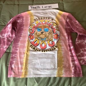 2/$25 Simply Southern Pink and Yellow Long Sleeve Tee